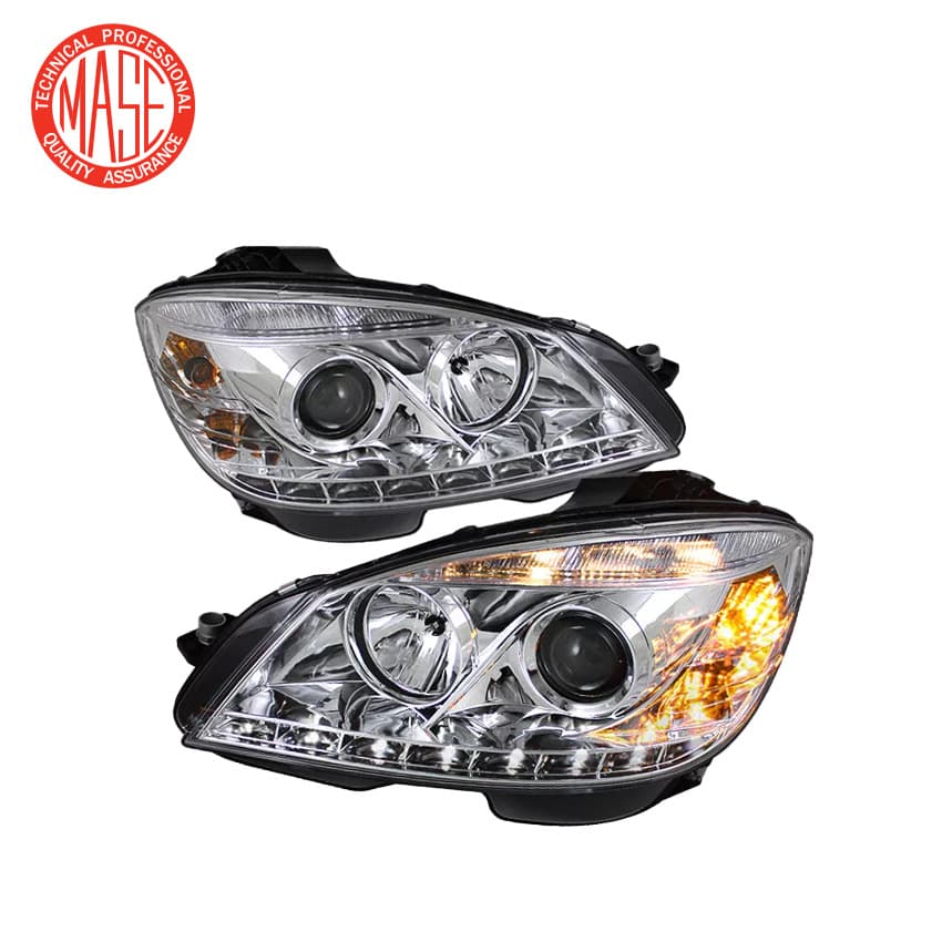For 2008-2010 C-Class W204 Headlight Halogen Left A2048208361 Right A2048208461