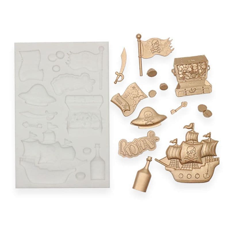 DIY Fondant Tools Pirate One Piece Series Collection Silicone Mold Cupcake Decoration Mold