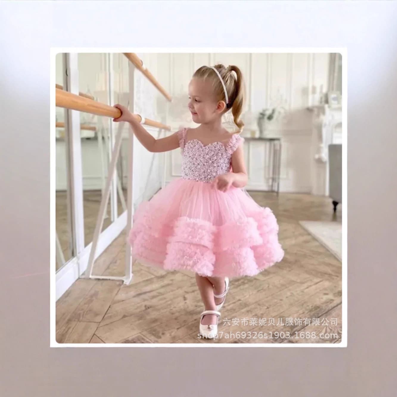 Aliexpress Flower Girl Dress Princess Dress Children's Birthday Party Tutu Skirt Girls Baby Piano Catwalk Performance Costume