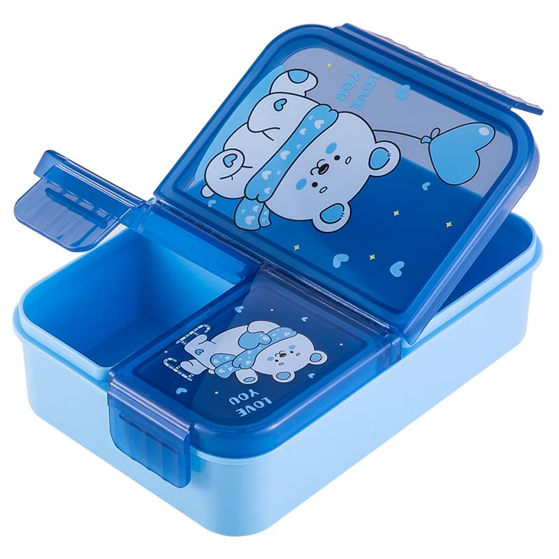 Qijia Cross-border Kids Divided Sealed Bento Box Student Snack Box Microwave Oven Heating Refrigerator Refrigeration Fresh-keeping Box