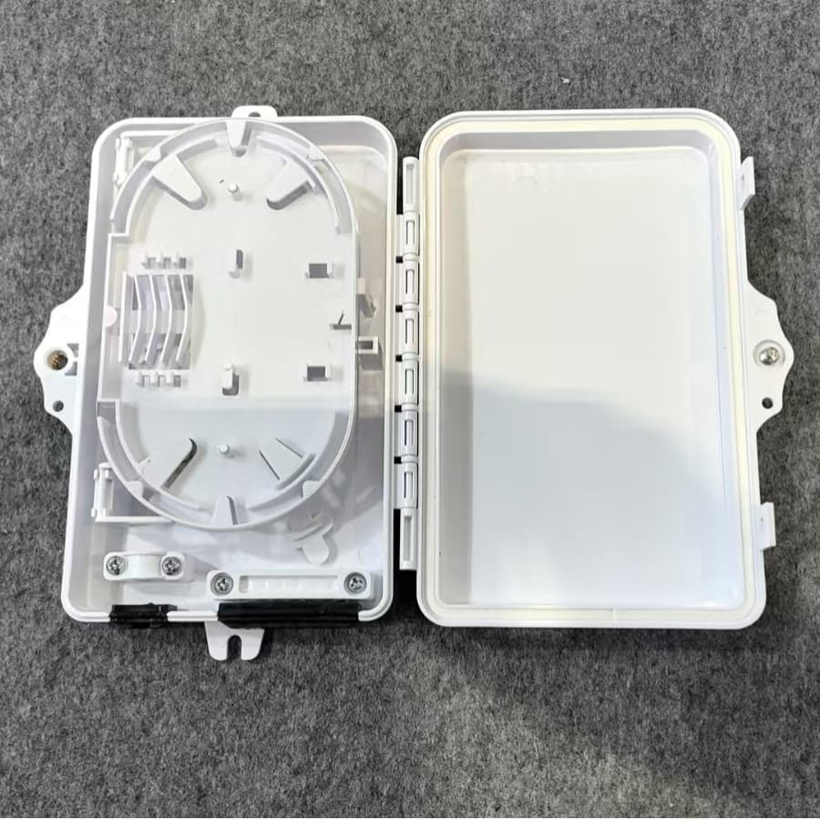 6-Core Fiber Optic Splice Closure Indoor Outdoor Waterproof Fiber Optic Box Wall-Mounted Fiber Optic Distribution Equipment for Home Access