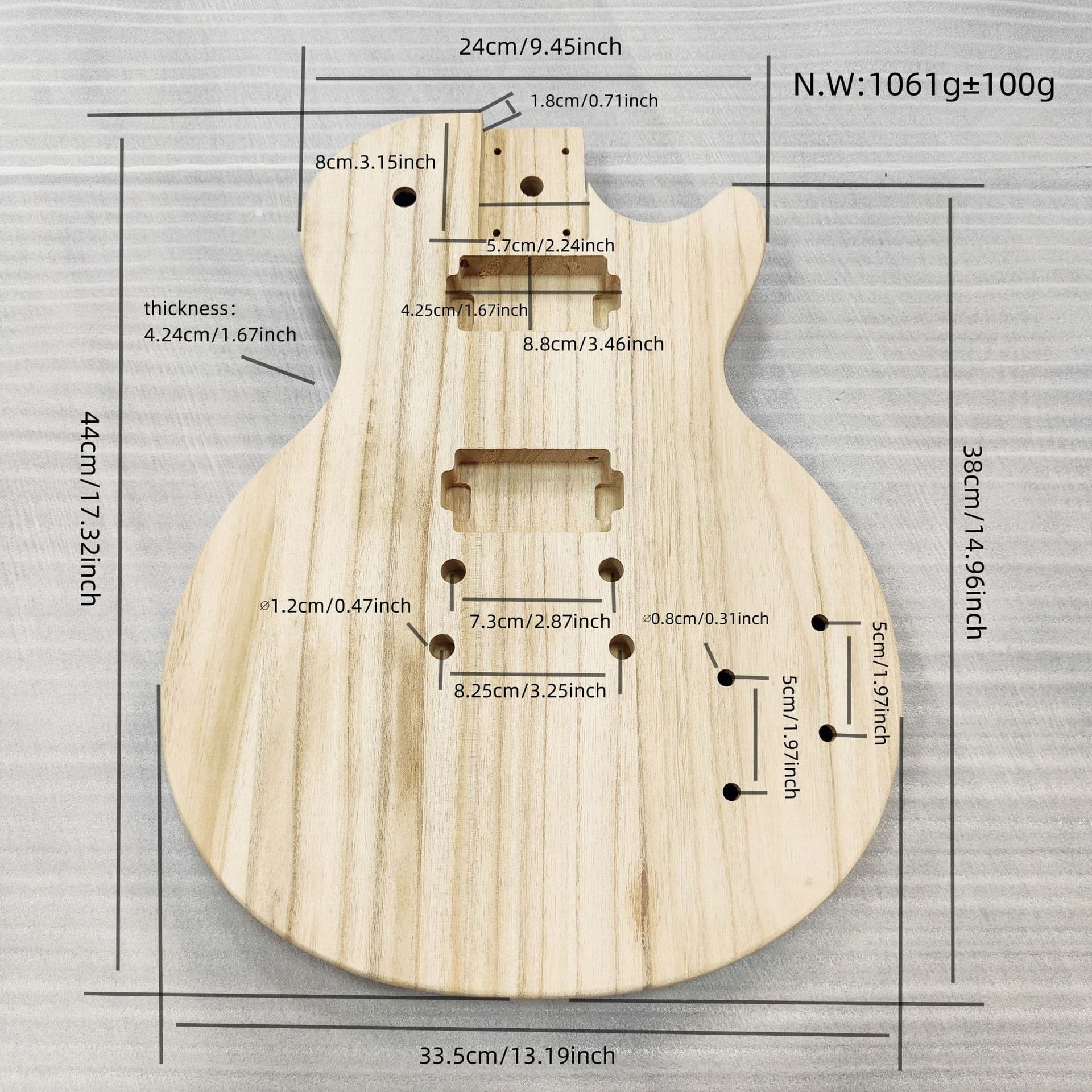 LP Electric Guitar Body, Electric Guitar Body Shell, DIY Customizable Pattern Painting Guitar Parts
