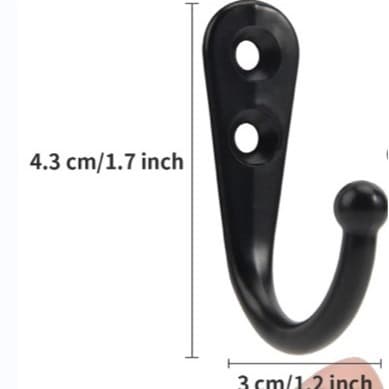 New Cross-Border Zinc Alloy Antique Black Coat Hook Small Mini Cloakroom Door Hook Wholesale