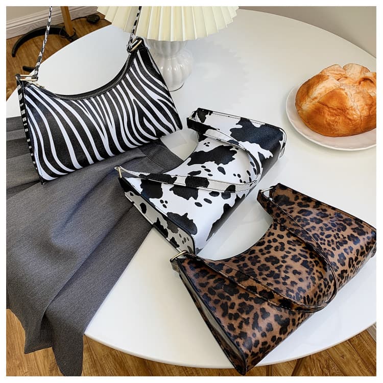 Niche Design Handbag Women 2024 New Trendy Versatile Underarm Bag Fashion Leopard Print Shoulder Bag Tote Bag Wholesale