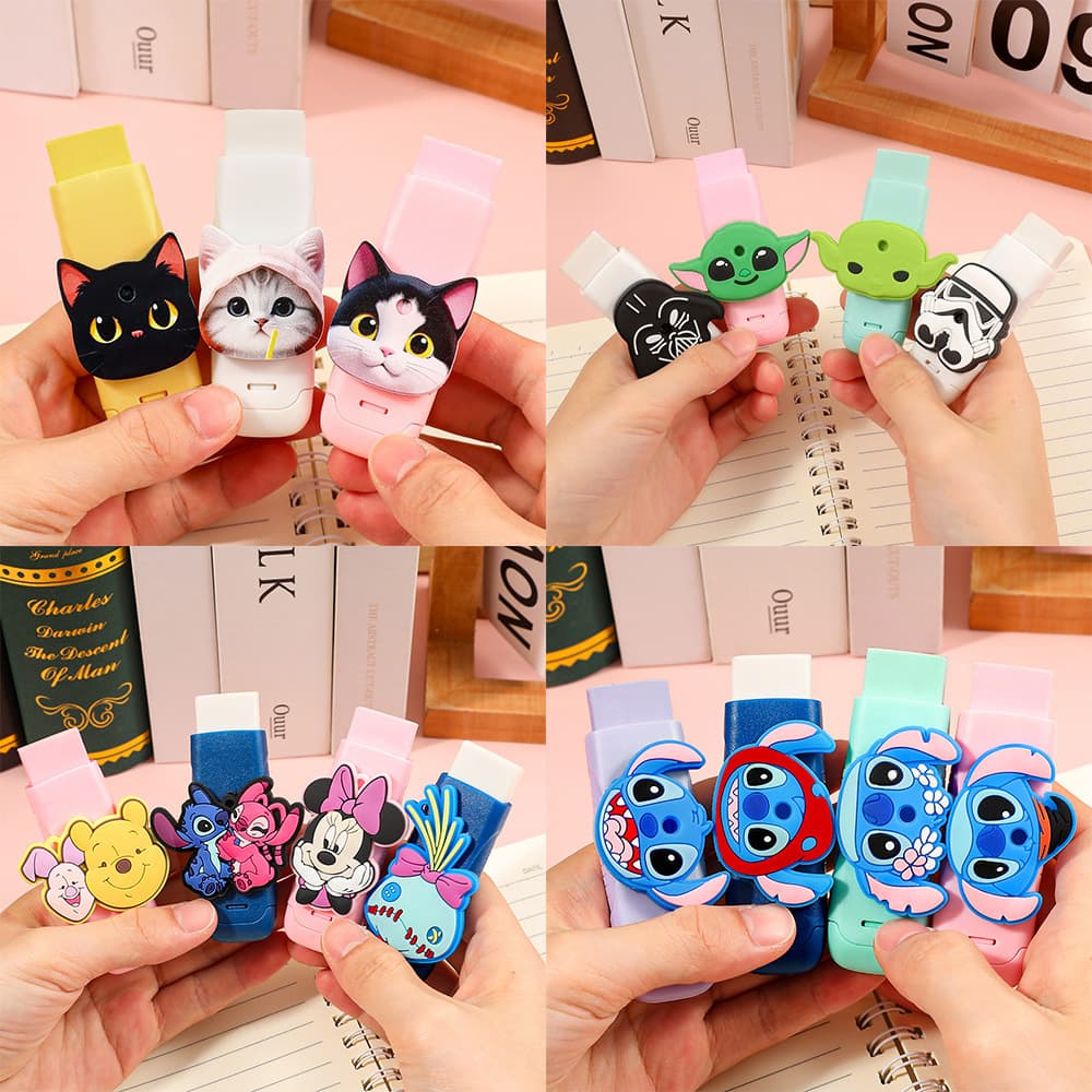 Cross-Border Hot Selling New Stitch Eraser Cartoon Anime Figure High Appearance Children's Creative Learning Stationery
