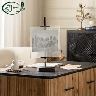 Modern Minimalist TV Cabinet Photo Display Stand, Home Entryway Family Photo Frame, Vintage Distressed Picture Holder