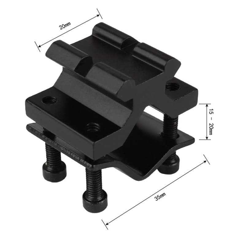 Butterfly Tube Clip Flashlight Laser Round Tube Clip Quick Release Fixing Clip Dovetail Clip Sight Mount