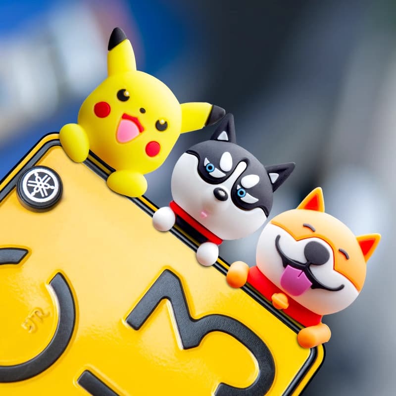 Motorcycle Decorative Doll Small Accessories Bike Pendant Cute Personality Car Ornament Computer Desk Decor Healing