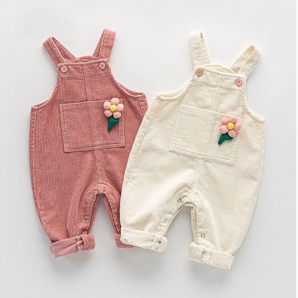 Baby Overalls for Spring Autumn Winter, 1 Fleece-Lined, 2-3 Years, Boys Girls Pants Suspender Stylish Autumn Baby Corduroy