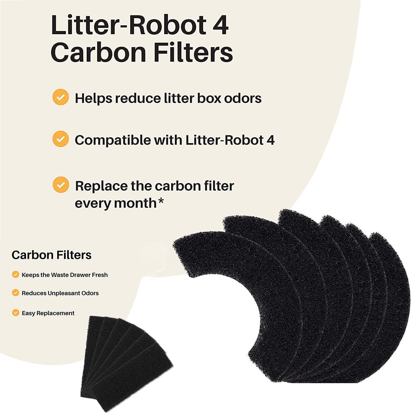 Litter-Robot 4 Carbon Filters for Litter Box