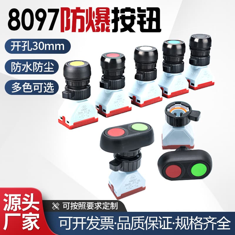 8097 explosion-proof control button YH8097 self-resetting explosion-proof red-green double-head interlocked control button switch with silver contacts