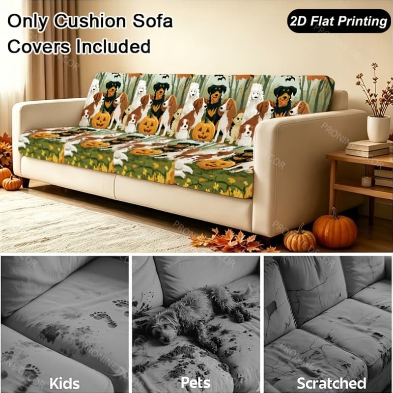 Cross-border 26 New Hot Selling Amazon Christmas Halloween Decoration Outdoor Sofa Cushion Cover Stretch, Dropshipping Available
