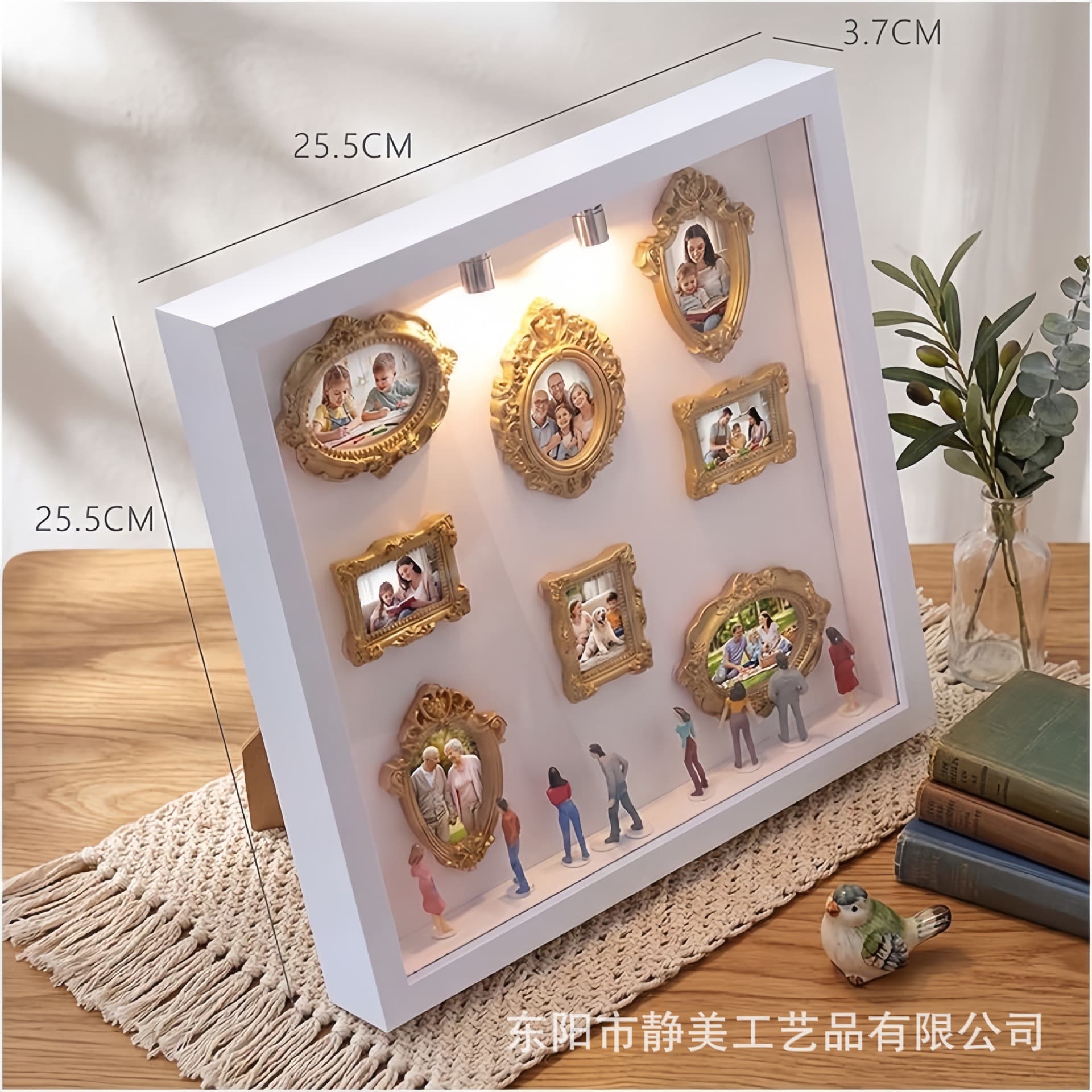 Best-selling Cross-border Hollow Photo Frame Miniature Scene Frame Decorative 3D DIY Craft Frame Tabletop Display Wholesale