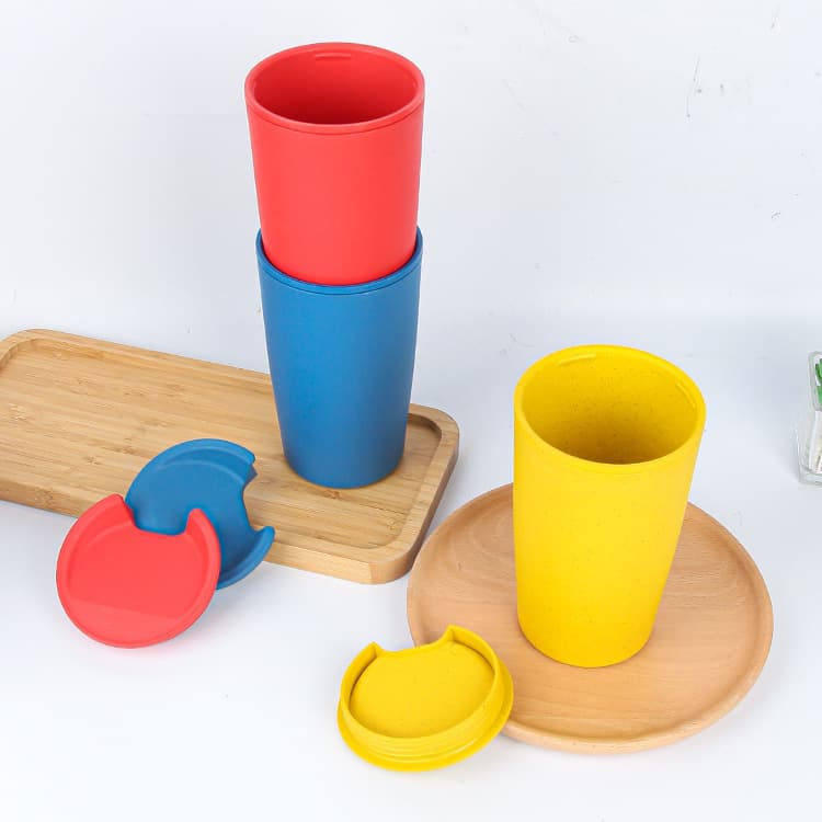 Custom Wheat Straw Cup, Premium Hot Drink Cup, Milk Cup, Portable Water Cup, Office Coffee Cup