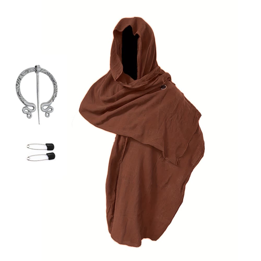 Halloween Performance European Medieval Viking Warrior Cape Scarf Cloak Role-Playing COSPLAY Costume