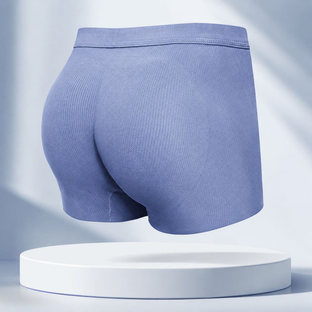 Men's Fake Butt Pad Lifting Underwear Butt Enhancer Hip Enlargement Boxer Briefs Ice Silk Hip Pad Cycling Underwear Peach Butt