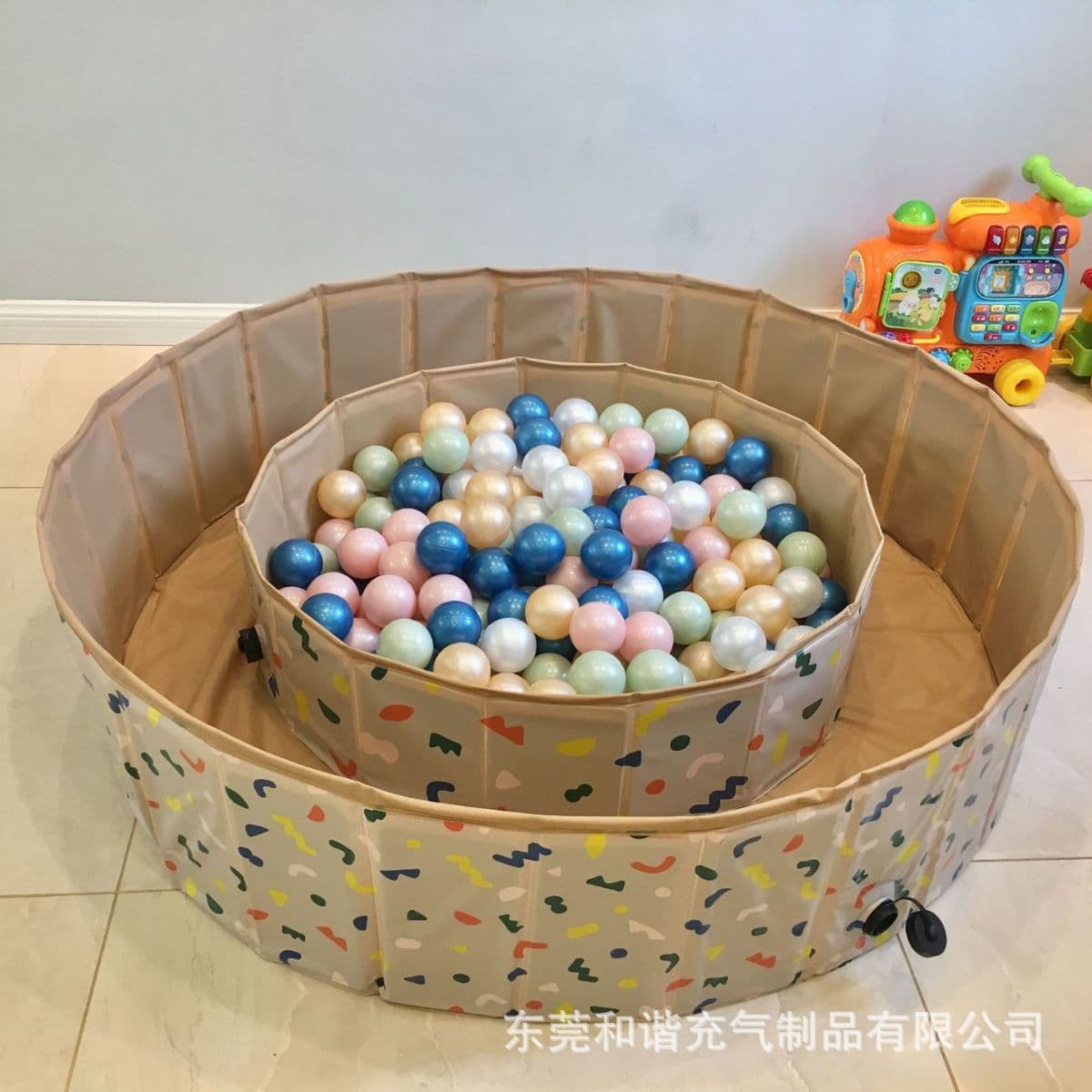 INS Summer Children's Splash Pool, Infant Ocean Ball Pool Playpen, Foldable Portable Pet Pool