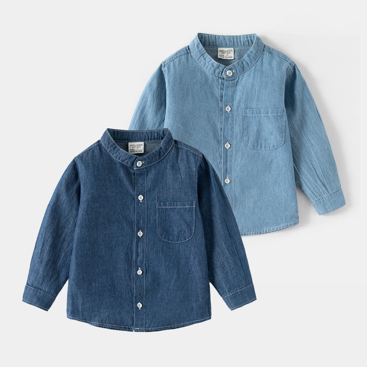 Boys Casual Long-Sleeve Shirt Jacket 2025 Spring/Autumn New Arrival Toddler Denim Shirt Lightweight Jacket