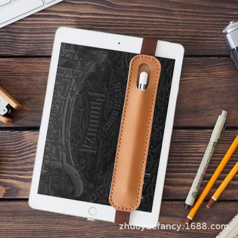 Compatible with Apple Pencil Case iPad Capacitive Stylus Anti-Loss Leather Sleeve Tablet Elastic Band Pen Holder