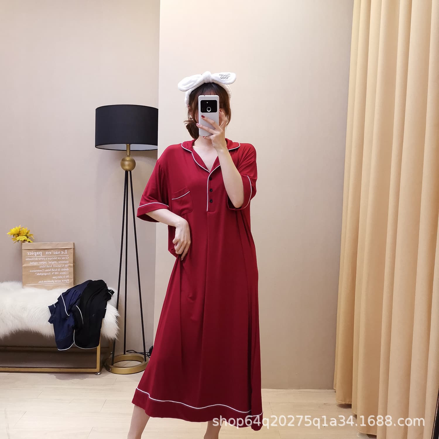 Women's Summer Plus Size Short Sleeve Loose Nightgown for Heavy Women 100kg, Suitable for Outdoor Wear, Pajamas, Home Wear, Breathable Modal Night Dress