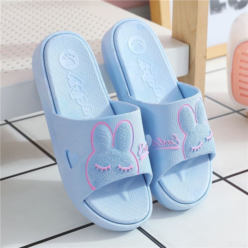 Summer Slippers for Women, Thick Sole Cartoon Casual Slide Sandals, Non-Slip Bathroom & Home Slippers