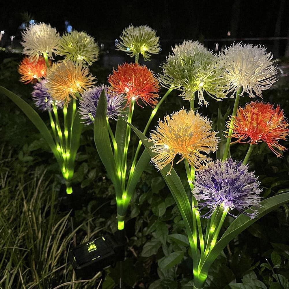 New Solar Lawn Light Ground Stake 5-Head 3-Head Dandelion Light Courtyard Garden Grass Decorative Light Ornamental Light