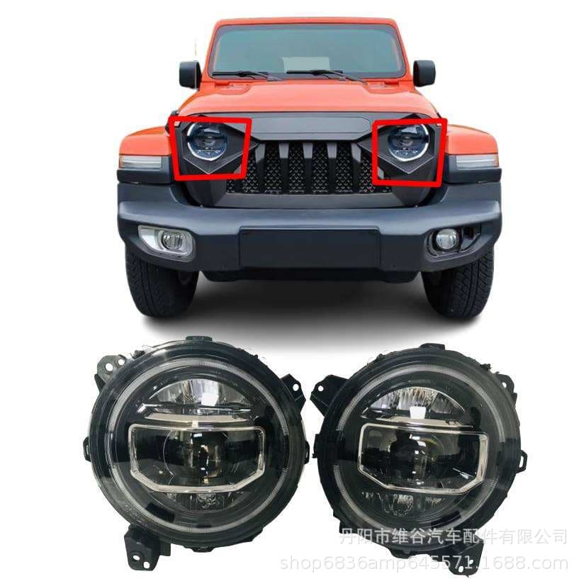 Cross-border Car LED Headlight Compatible with 18-25 Jeep Wrangler Front Lighting Wrangler JL Headlight Assembly