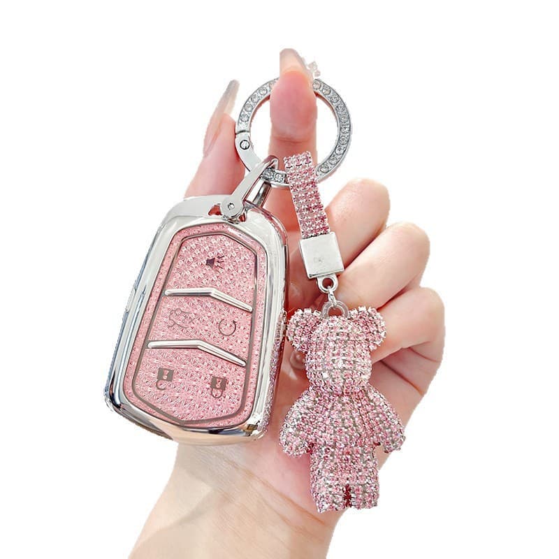 Compatible with Cadillac Key Case for XT5/XT4/XTS/XT6, 2024 CT5/CT6/CT4, including SRX Shell for Women