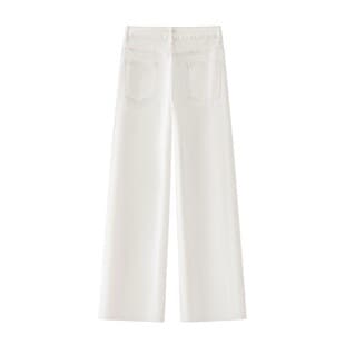 Off-White Jeans for Women 2026 New Summer Loose Straight Leg Pants Petite Flattering High Waist Wide Leg Jeans Summer