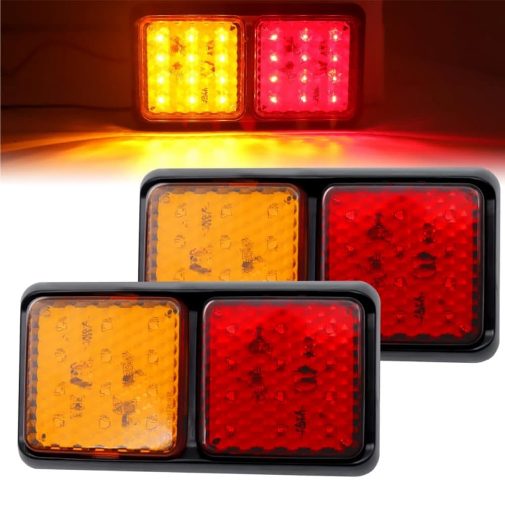 Cross-border Stock 12V 24V LED Truck Trailer Tail Light Truck Light LED Car Tail Light Plastic Truck Tail Light
