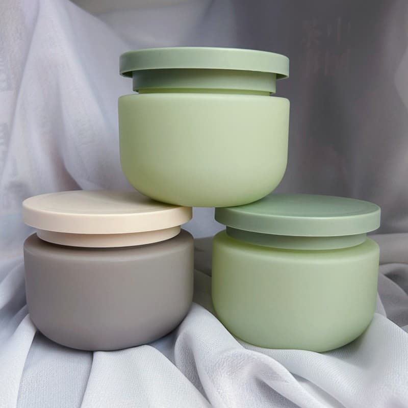 In Stock 250g Cosmetic Cream Jar Injection Molded Thick Wall Frosted Plastic Bottle Wide Mouth Hair Mask Hair Wax Gel Face Cream Jar