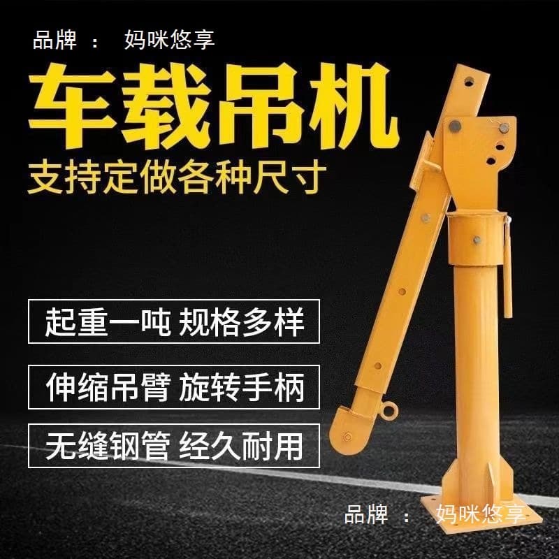 Vehicle-mounted crane 1 ton 12v24v vehicle crane 220v household electric hoist vehicle-mounted lifting small crane