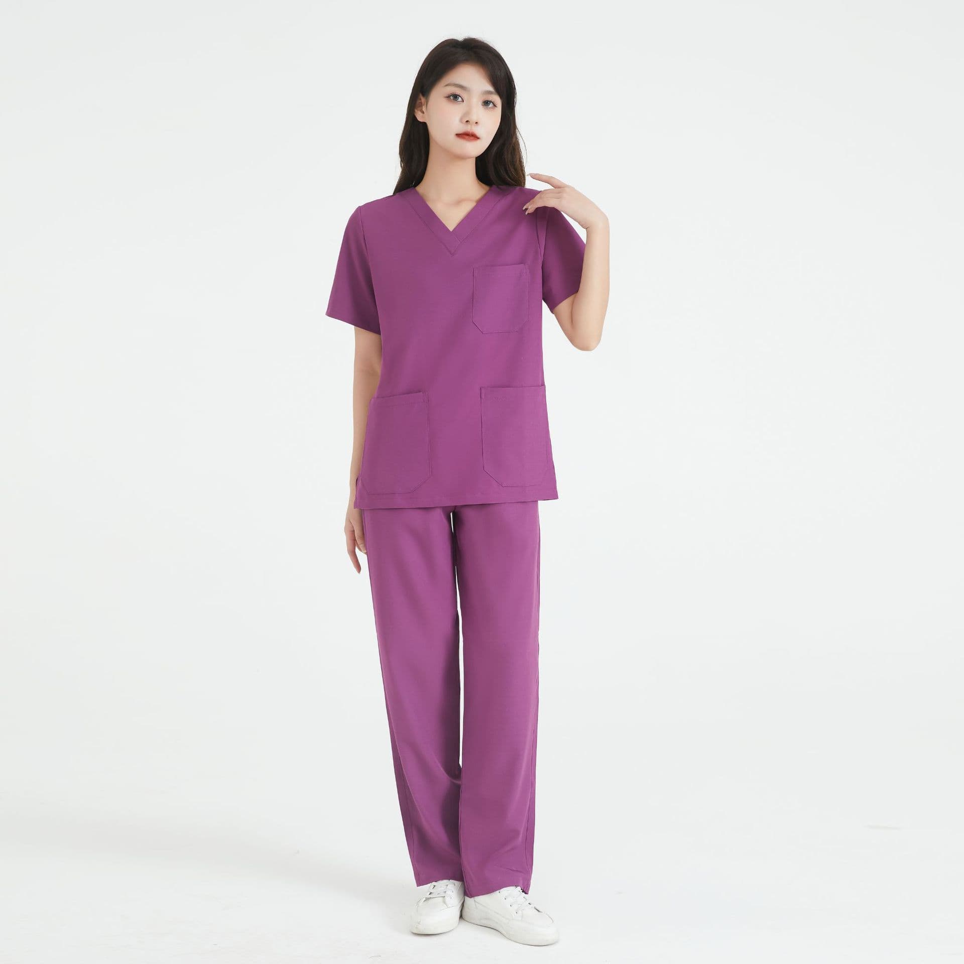 New Scrub Suit Doctor Surgical Gown Medical Scrub Nurse Workwear Uniform Stock Wholesale