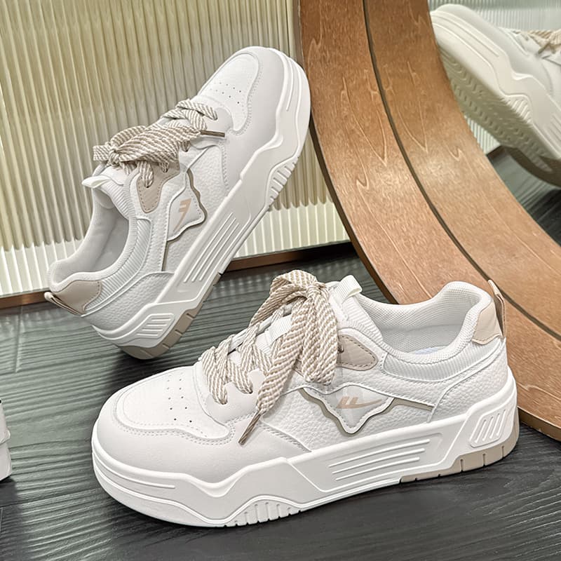 Warrior Skate Shoes Women 2025 Spring New Style Women's Shoes Versatile Fashion Casual Shoes Low-Top Thick Sole Running Shoes