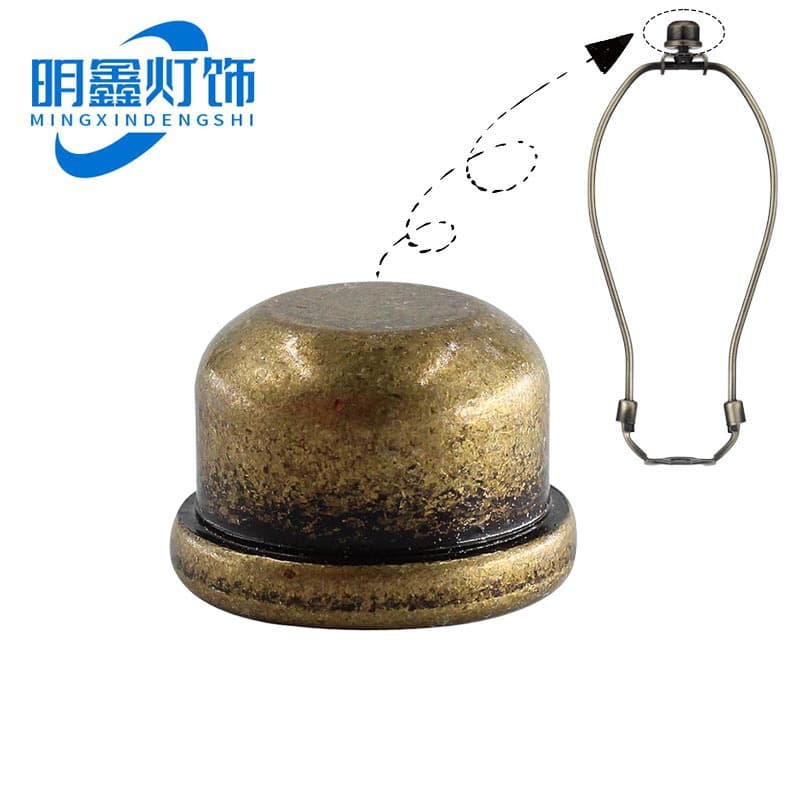 Cross-border desk lamp solid decorative head 1/4-27 thread American-style lighting bracket solid grain decorative cap lamp accessories