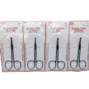 New Round-Head Nose Hair Scissors Eyelash Scissors Beauty Tool Eyebrow Scissors 2-Yuan Store Wholesale Supply