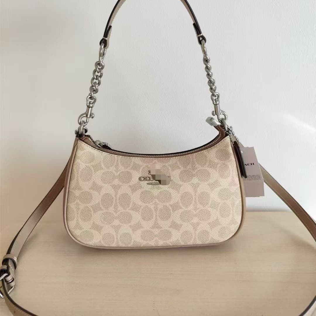 Kou Jia New Style Vintage Monogram Underarm Bag teri Shoulder Bag Crossbody Handheld Crescent Mahjong Bag Monogram