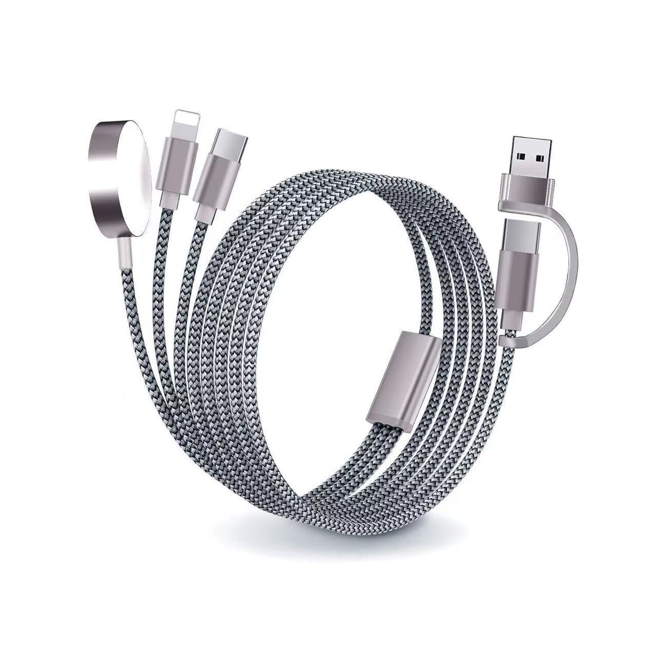 Portable two-to-three multi-interface USB+TypeC watch charger suitable for Apple iwatch magnetic charging cable