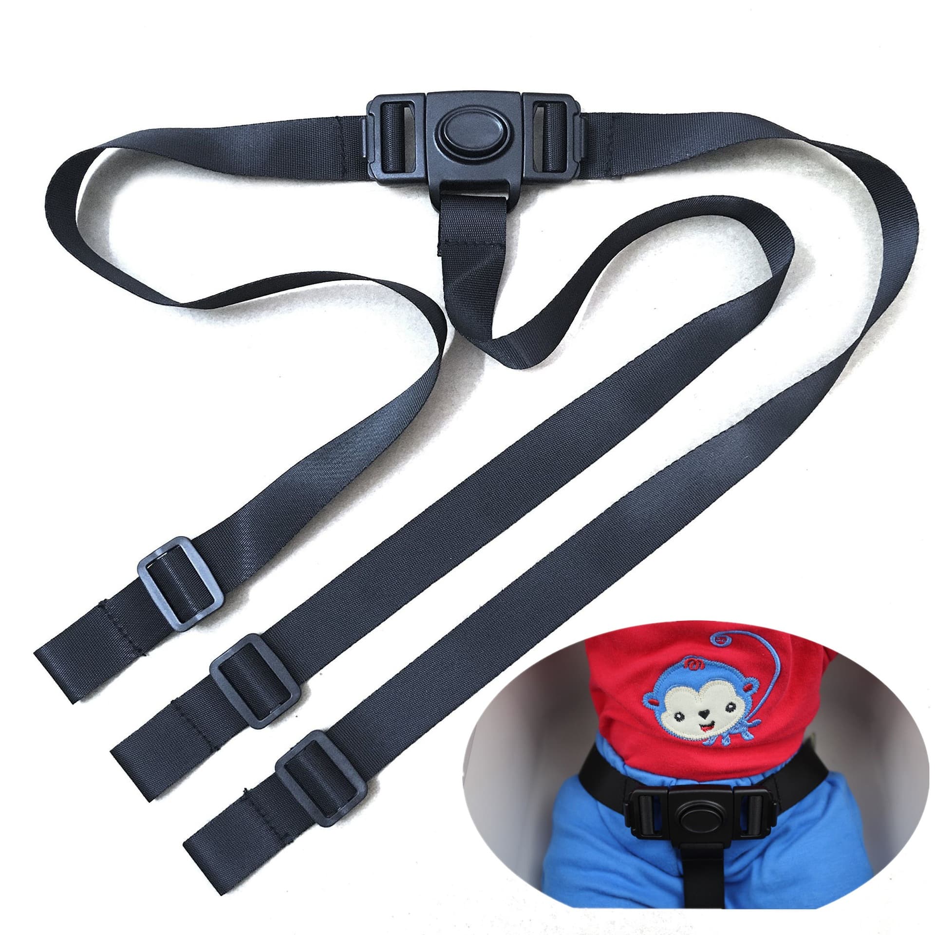 In Stock Child Safety Harness Baby High Chair Strap Baby Stroller Safety Belt 3-Point Harness