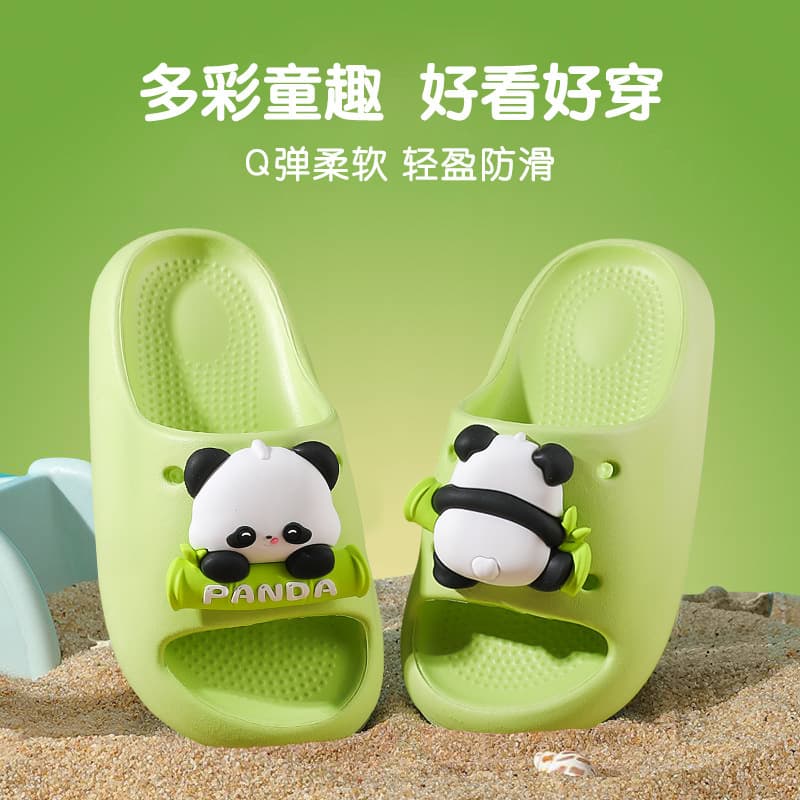 EVA Children's Slippers Summer Cute Panda Boys Girls Indoor Non-slip Bathroom Shower Kids Toddler Sandals