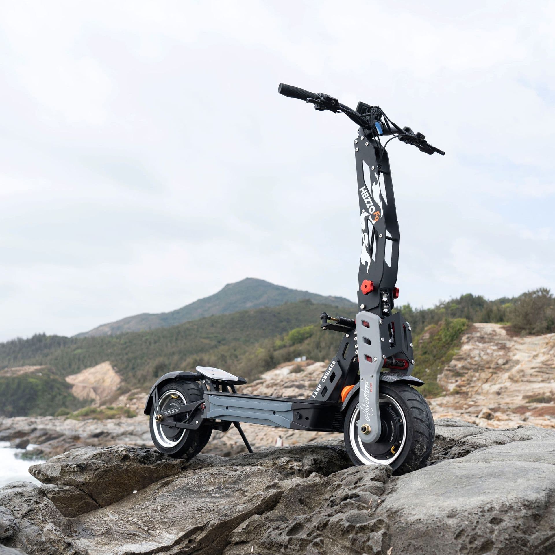 HEZZO Electric Scooter with Damping Rod, Foldable Commuter Mini Two-Wheel Scooter for Adults