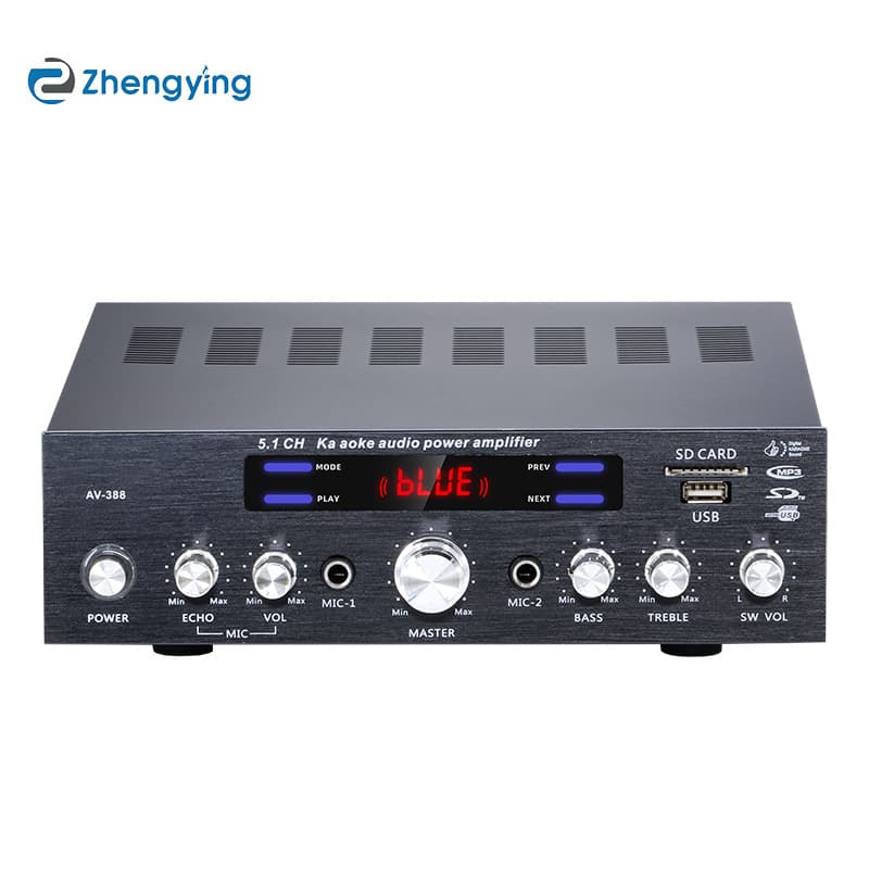 High-Power 5.1-Channel Bluetooth Amplifier Home Multi-Function Radio KTV Karaoke Super Bass Amplifier Speaker Equipment