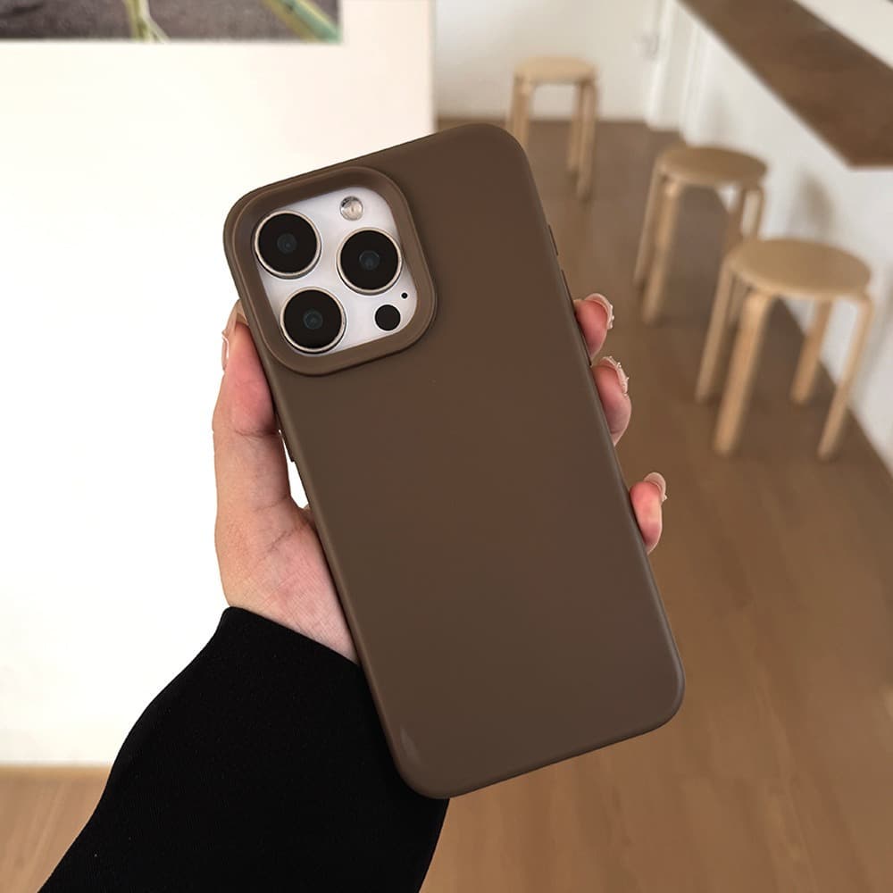 Silicone Phone Case Solid Color Drop-Proof Compatible with iPhone 17 Pro Max Simple Candy Color Full Coverage 16 Macaron Soft Case