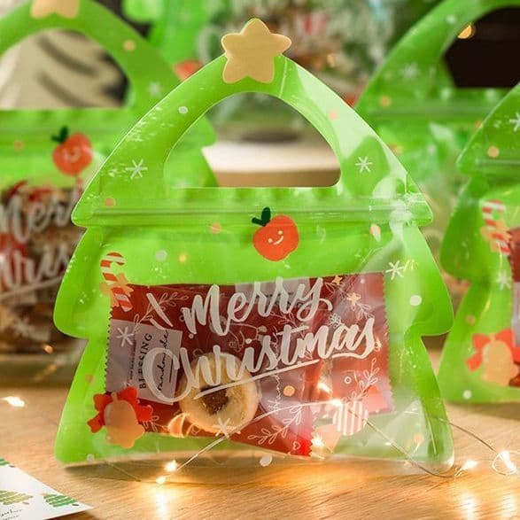 Christmas Candy Chocolate Packaging Bag Cartoon Self-sealing Candy Bag Portable Convenient Carrying
