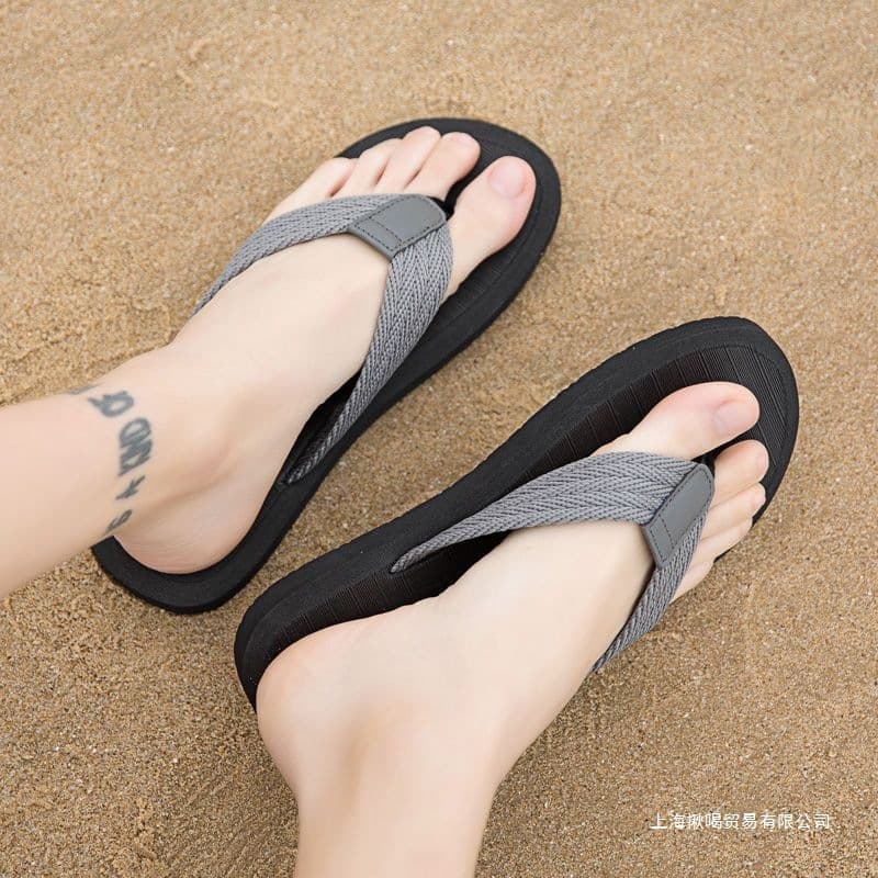 Couple Unisex Trendy Men's Flip Flops Summer Sandals Non-Slip Beach Student Slides