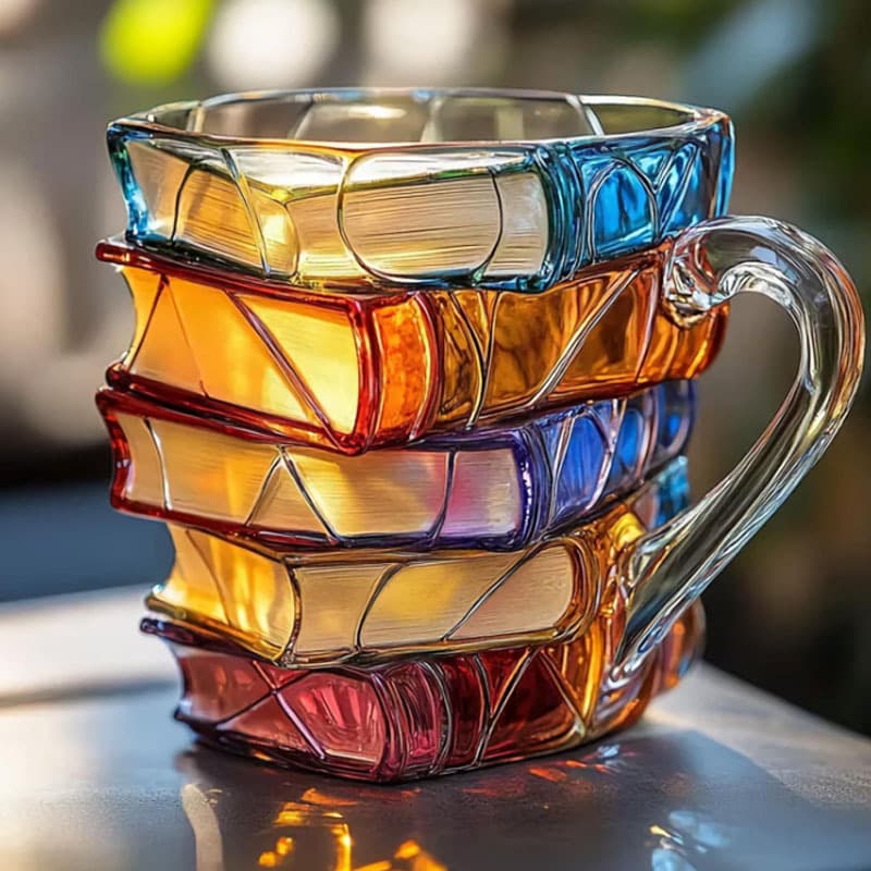 New Best-Selling Painted Book Mug Ceramic Coffee Cup for Cross-Border Sales
