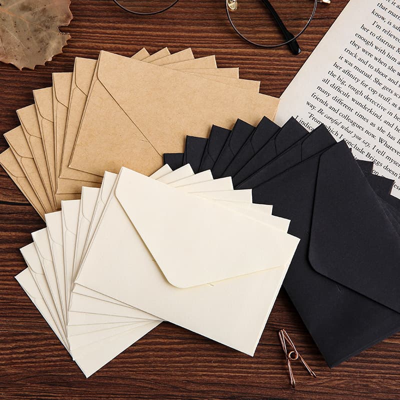 Kraft Paper Mini Small Envelope Retro Literary Japanese Ins Minimalist Love Letter Handwritten Premium Stationery Wholesale