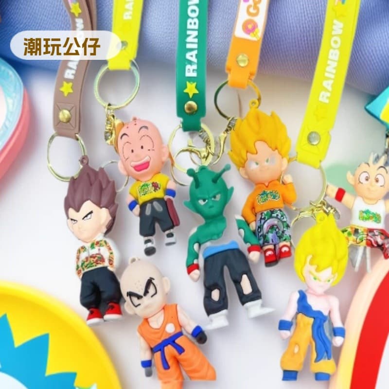Extra Large Keychain Anime Sun Wukong Figure PVC Drop Glue Doll Ornament Keychain Car Bag Pendant
