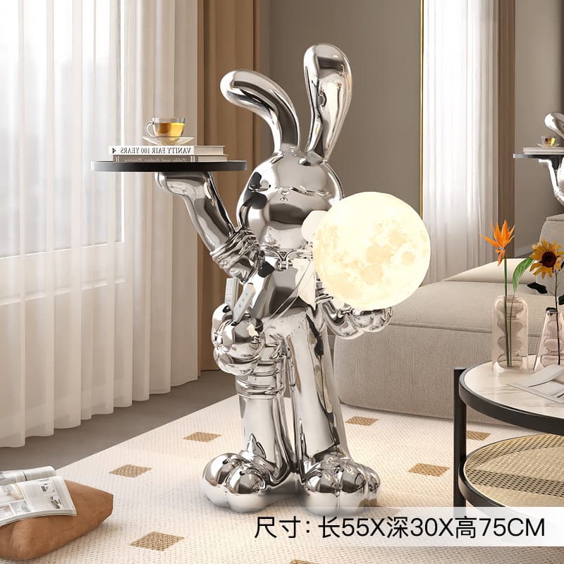 Rabbit Large Floor Decoration for Living Room TV Cabinet Sofa Side Table Home Decor Lamp Housewarming Gift