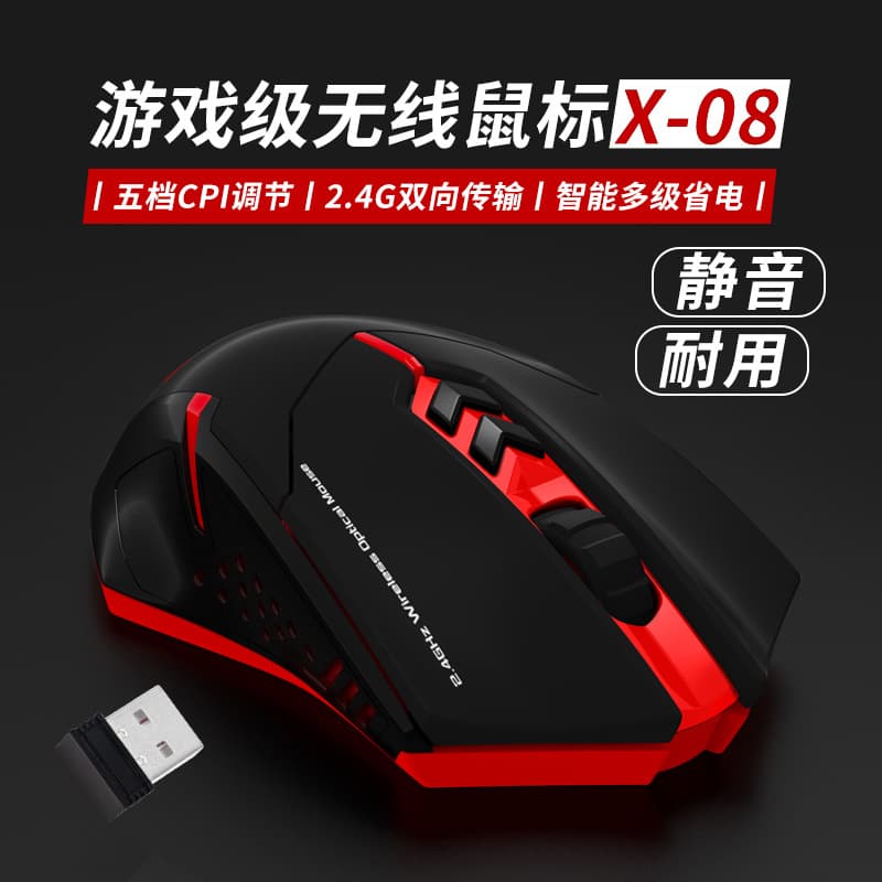 ET X-08 Wireless Pro Gaming Optical Mouse for PC Laptop 2.4GHz